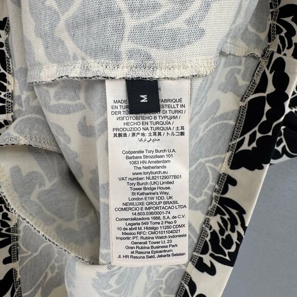 Tory Burch NWT M Rose Print Soft Knit Short Sleeve Cotton T-Shirt Dress - Picture 12 of 12